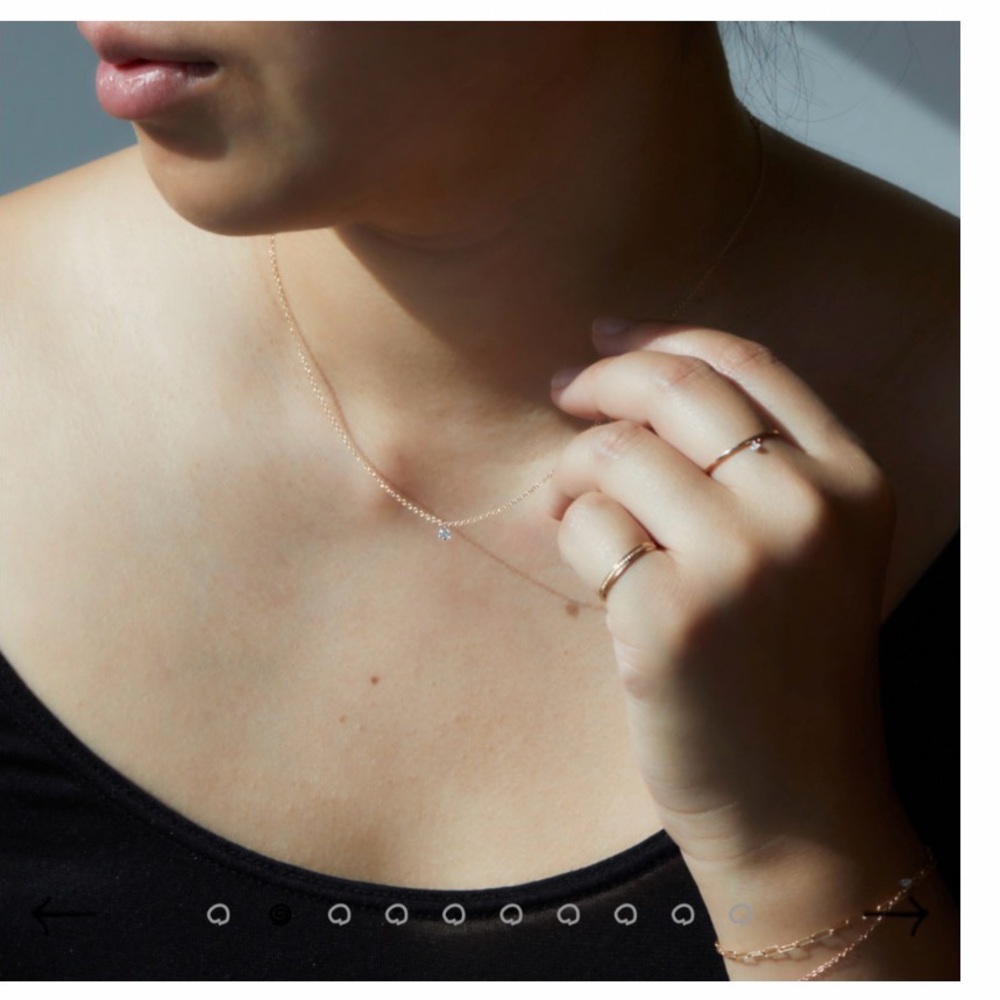 Catbird Diamond Pinprick Necklace -Gold - Picture 4 of 10